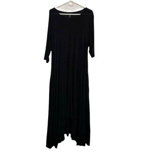 Black Midi Dress, Women's Size L